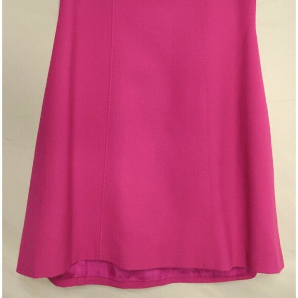 Vintage 90s Bebe Sleeveless Mini Dress Pink Black Wool A-Line Women's Size 4 - Picture 3 of 10